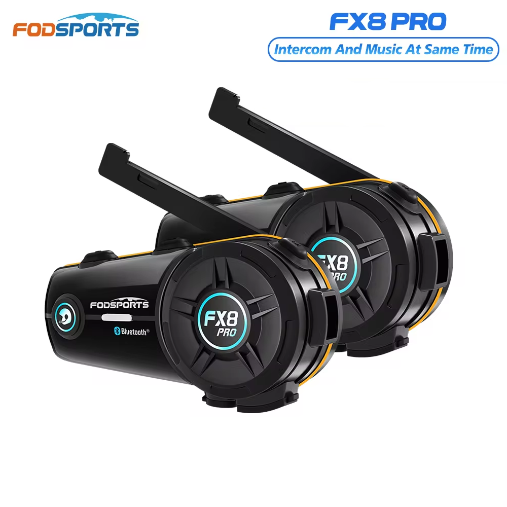 Full Face Motorcycle Helmet With Bluetooth - 2pcs Fodsports FX8 Pro Motorcycle Intercom