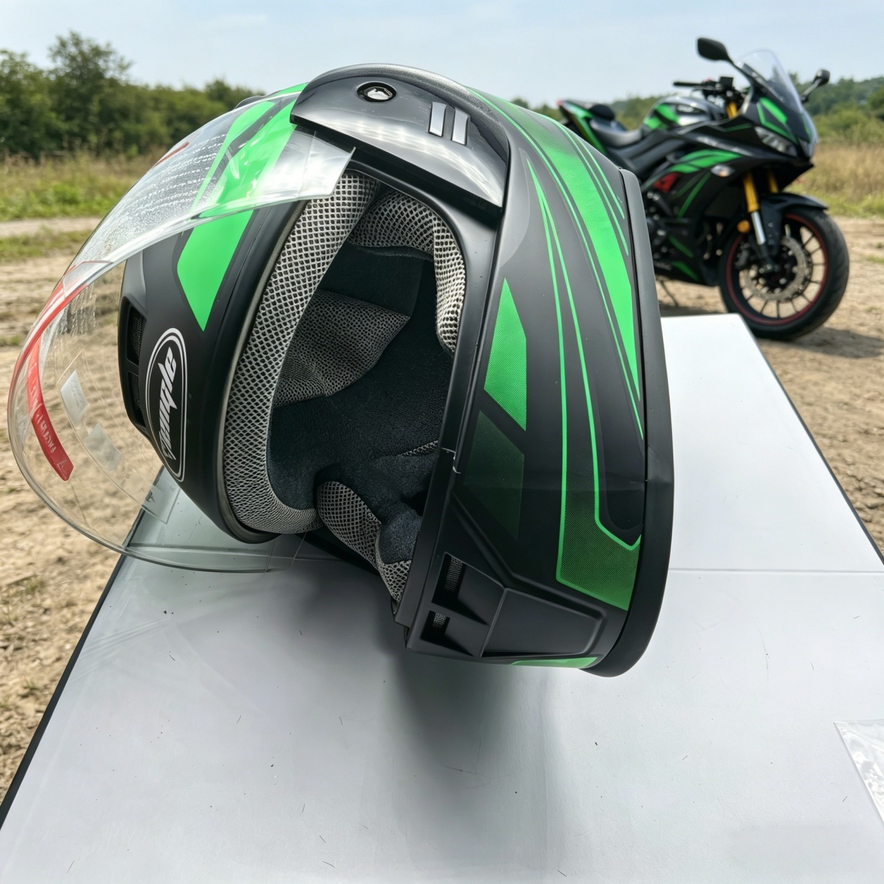 Dual Visor Motorcycle Racing Helmet - Men's Full Face Motorcycle Helmet Dual