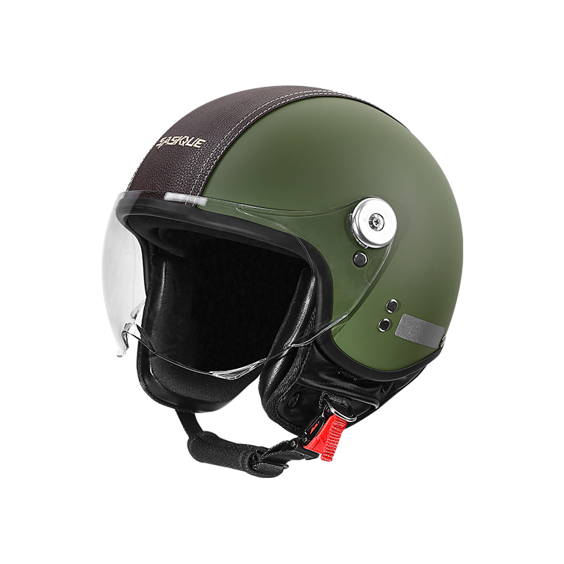 Vintage Open Face Retro Helmet - Vintage 3/4 Open Face Motorcycle Helmet