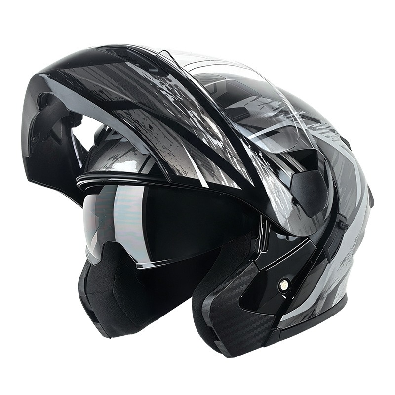 Modular Flip Up Motorcycle Helmet Dot Approved - Dual Visor Modular Flip Up Motorcycle