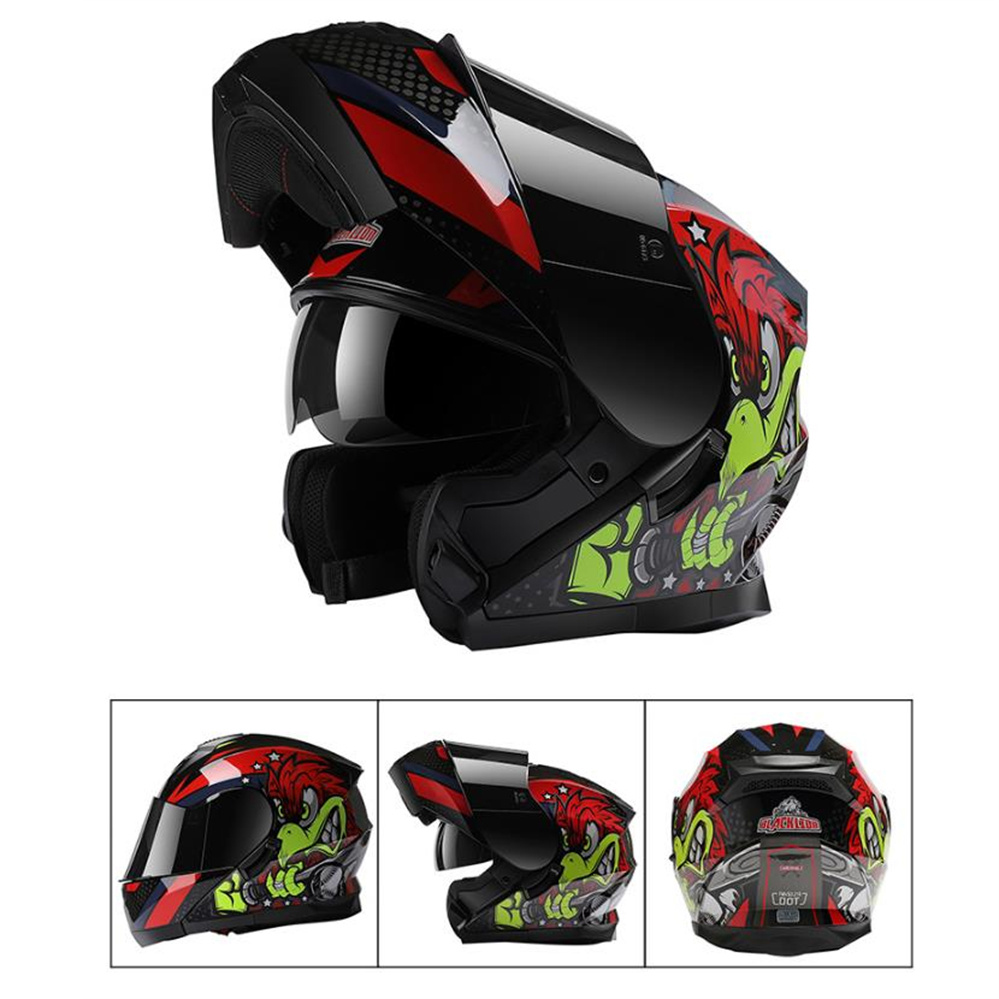 Dual Visor Motorcycle Racing Helmet - Full Face ADV Motorcycle Dual Visor