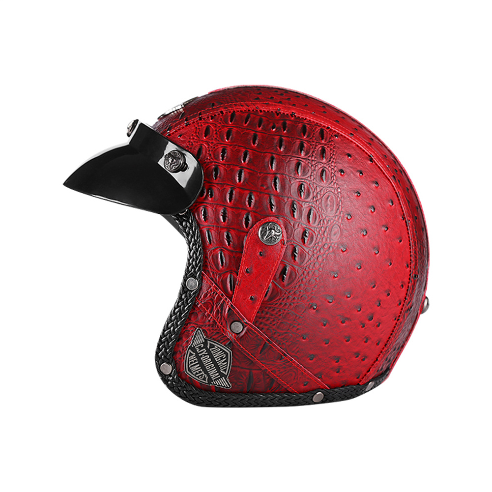 Vintage Open Face Retro Helmet - DOT 3/4 Open Face Motorcycle Retro