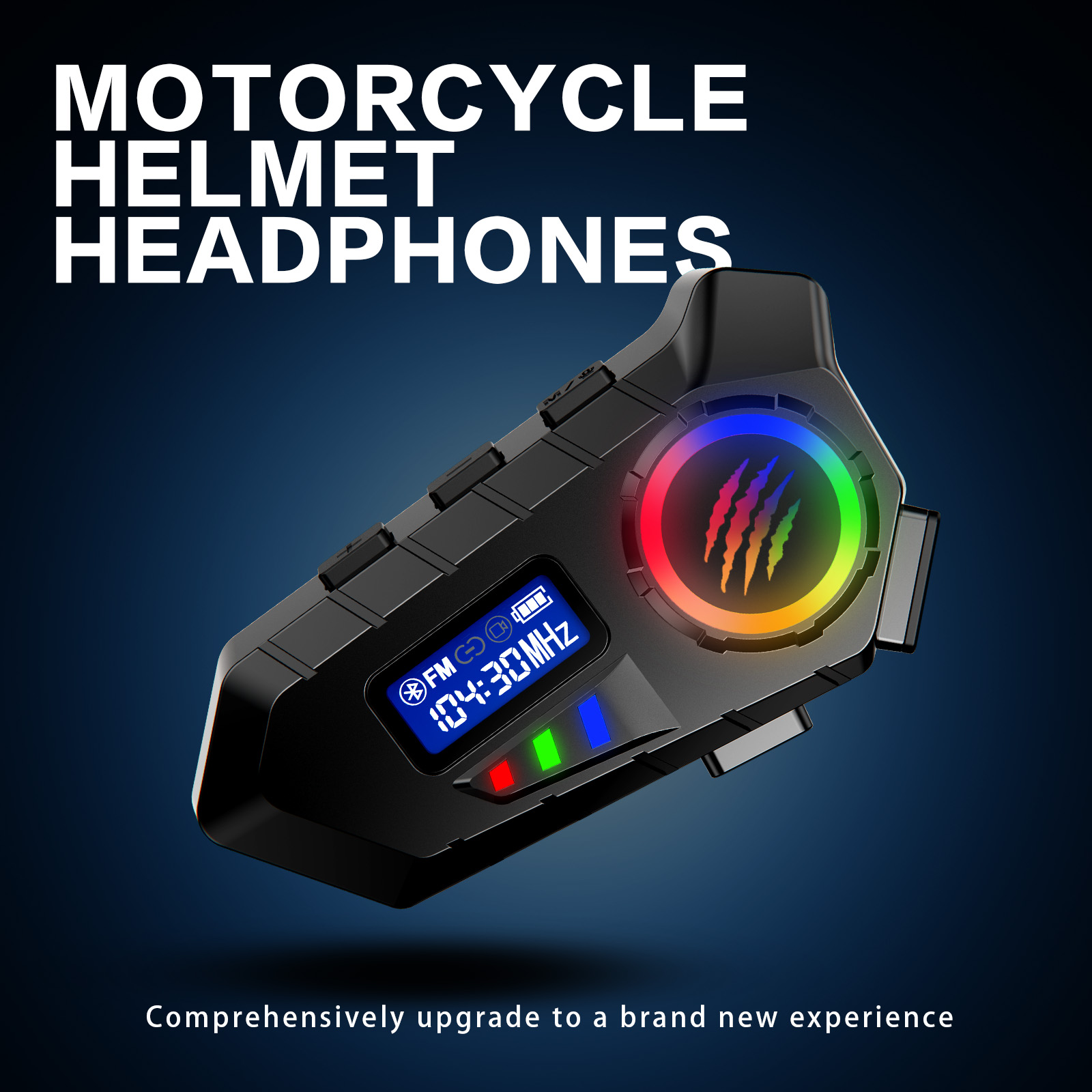 Full Face Motorcycle Helmet With Bluetooth - Y30 Motorcycle Helmet Headset LCD Display