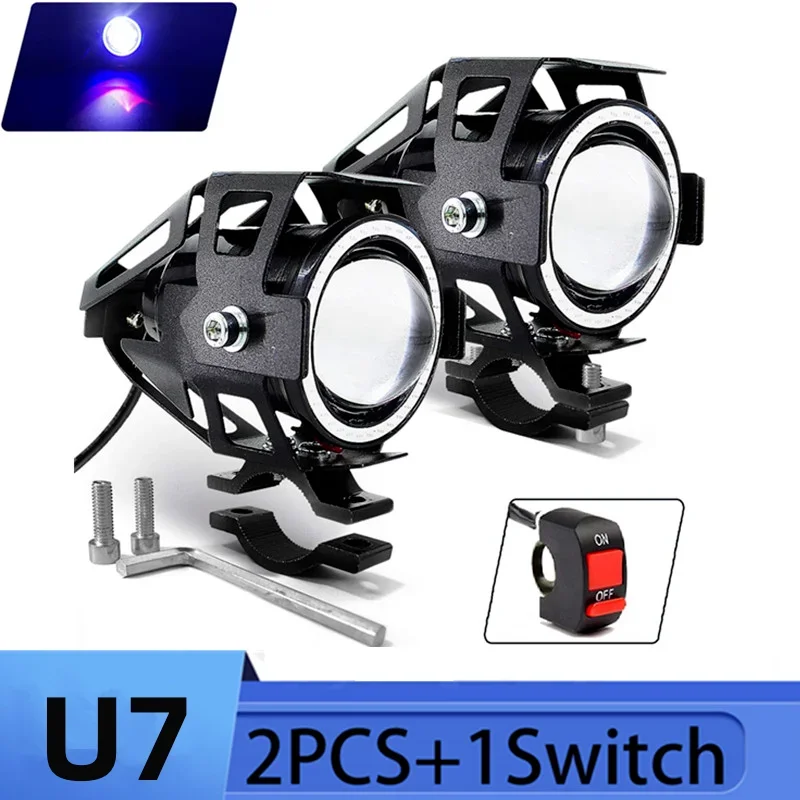 Universal Motorcycle Led Headlight Projector - U7 LED Auxiliary Bright Motorcycle Angel