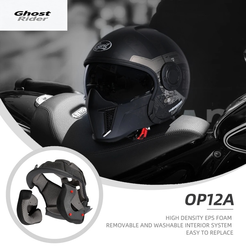 Quick Release Buckle Motorcycle Helmet - OP12A Modular Motorcycle Helmet, Dual‑Visor Flip