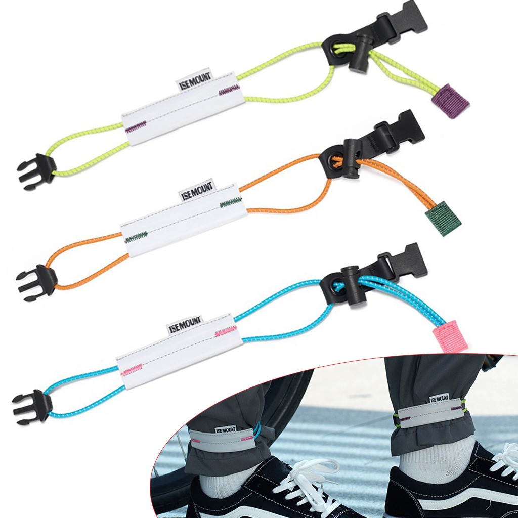 Riding Gear - Reflective Cycling Pants Strap Adjustable Bike