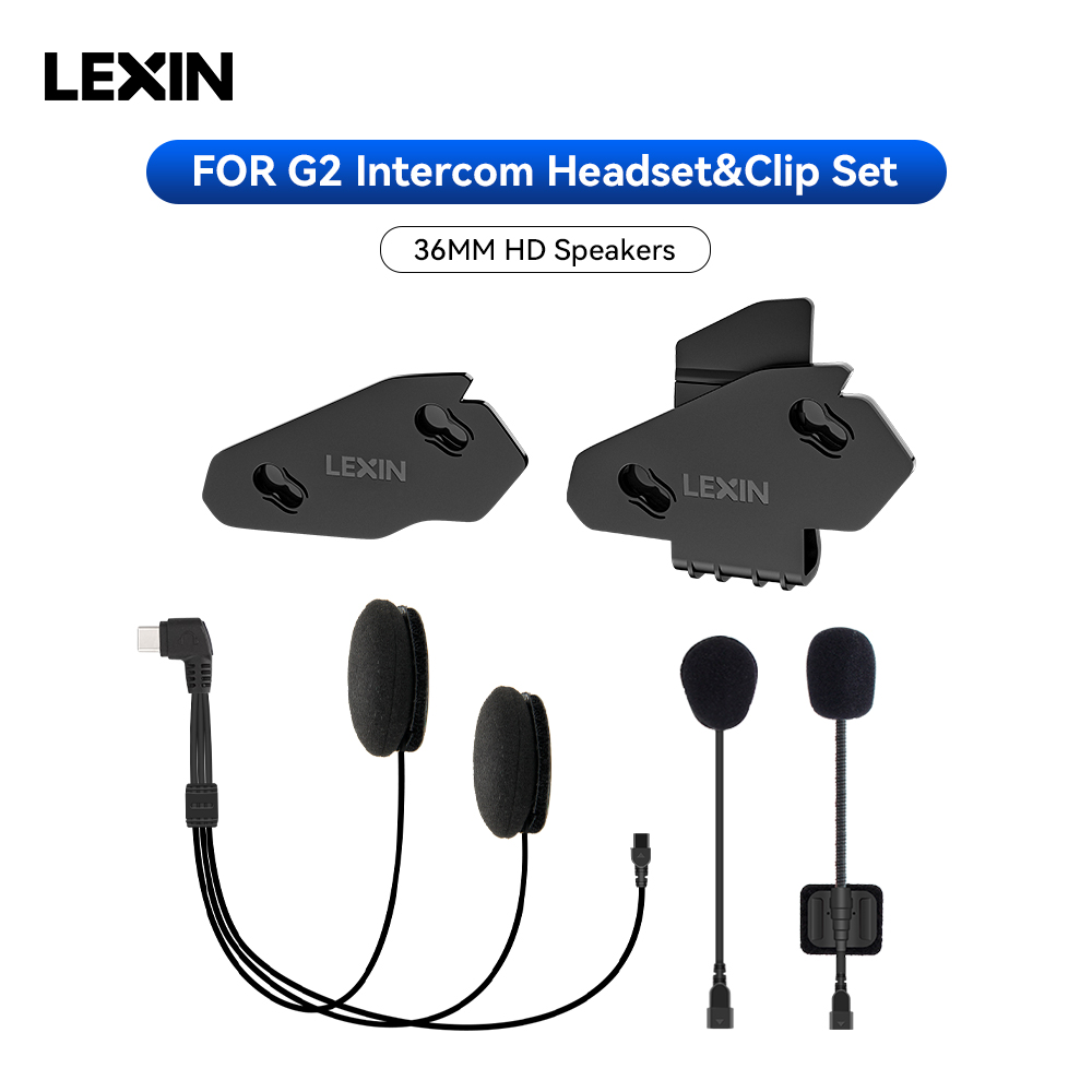 Universal Motorcycle Helmet Intercom Headset - LEXIN-G2 Motorcycle Intercom Headset&Clip Accessories For