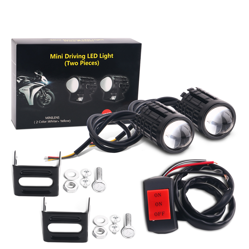Universal Motorcycle Led Headlight Projector - 2PCS Universal Motorcycle LED Headlight Projector