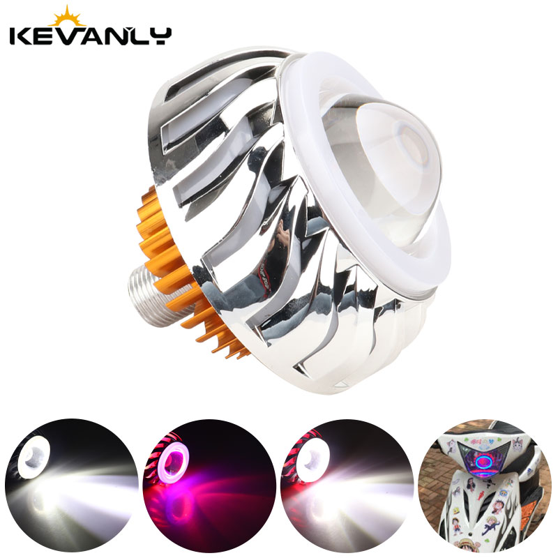 Universal Motorcycle Led Headlight Projector - 1pcs Car Motorcycle Headlight Dual LED