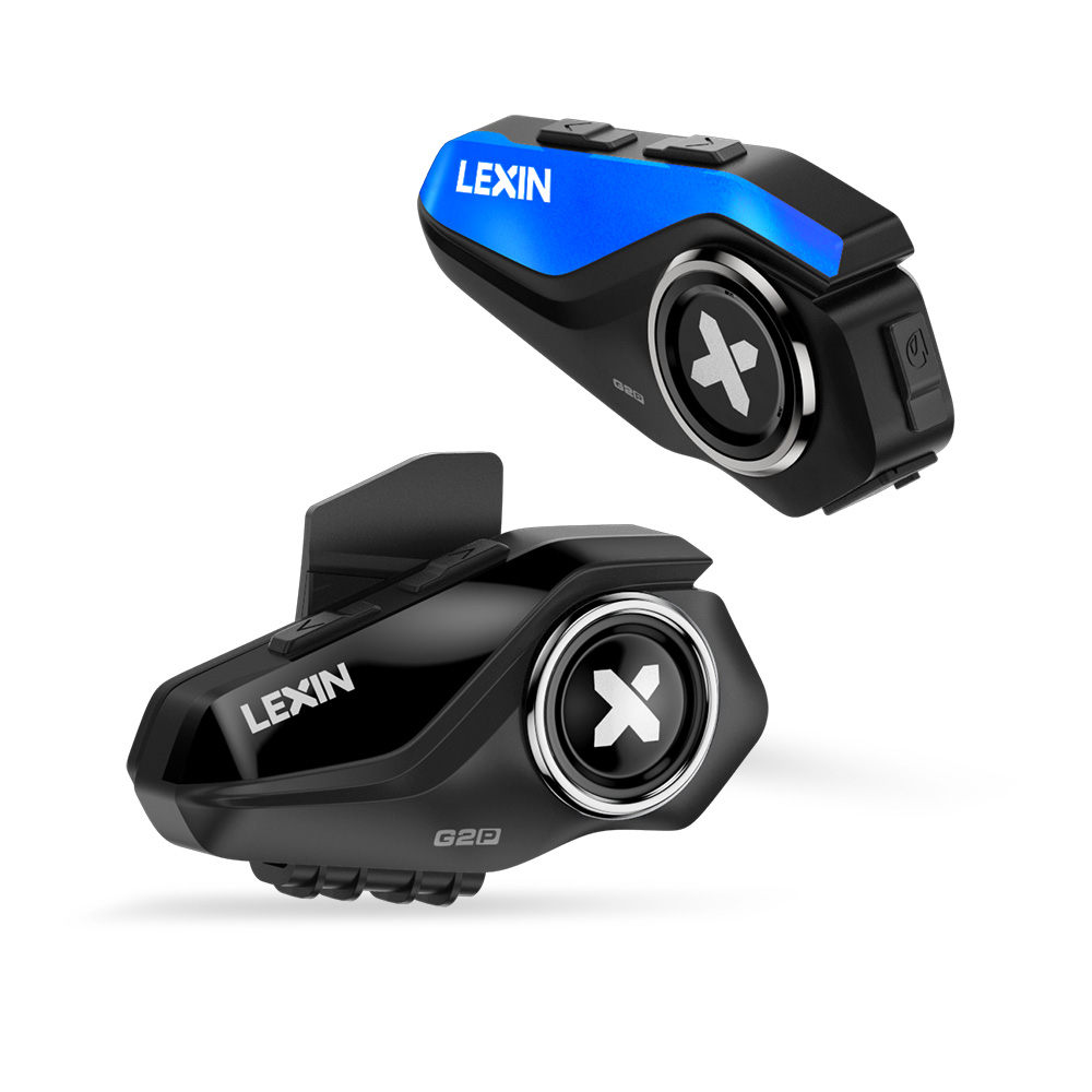 Universal Motorcycle Helmet Intercom Headset - Lexin G2P 2PCS Motorcycle Helmet Intercoms