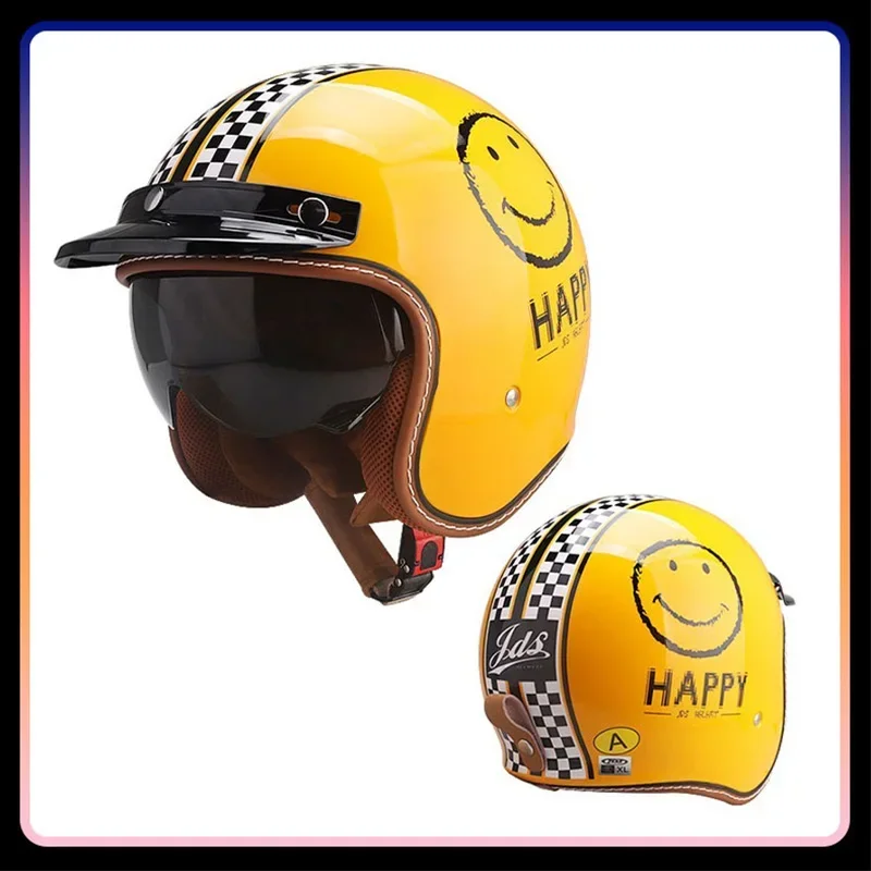 Men Women Open Face Motorcycle - Vintage Open Face Retro Helmet review and price