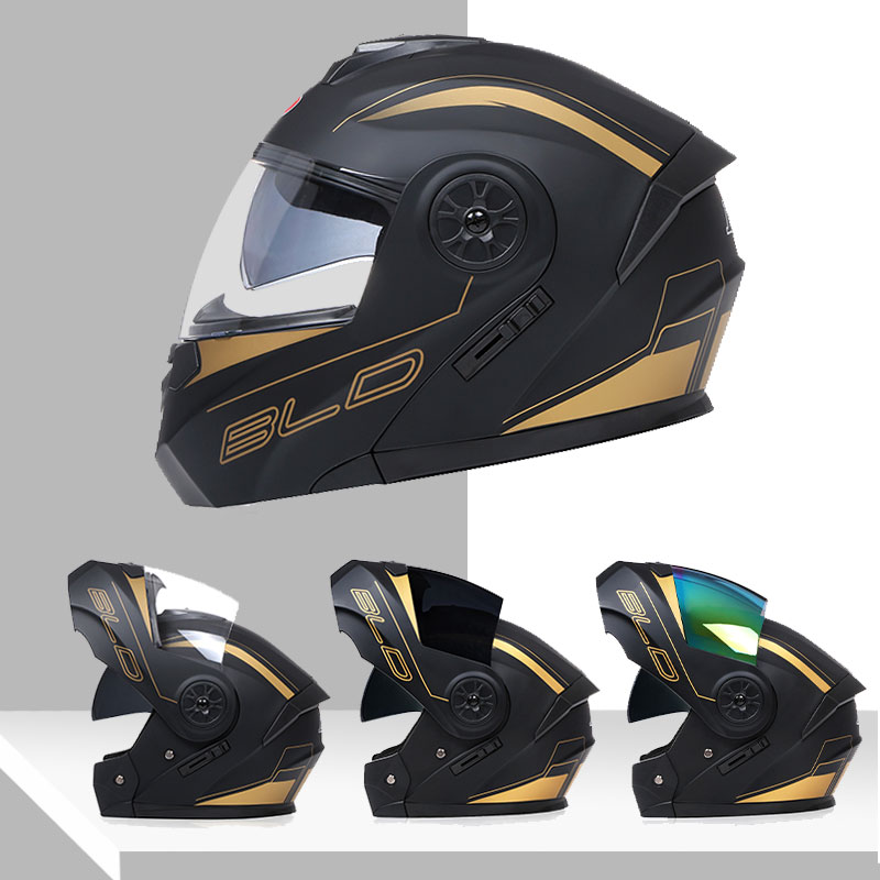 Dual Lens Helmet Modular Fashi - Dual Visor Motorcycle Racing Helmet review and price
