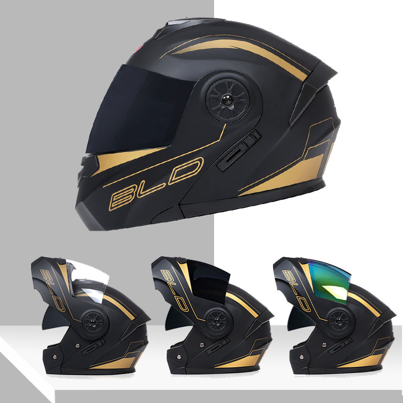 Dual Lens Helmet Modular Fashi - Dual Visor Motorcycle Racing Helmet review and price