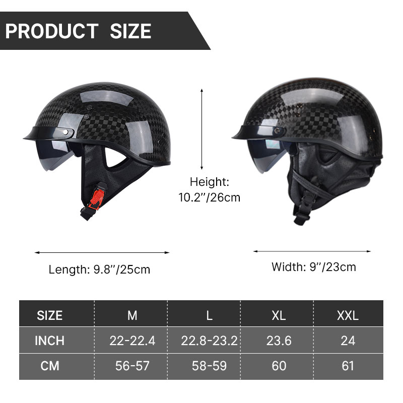 Light Weight 12K Gloss Black C - Carbon Fiber Lightweight Motorcycle Helmet review and price
