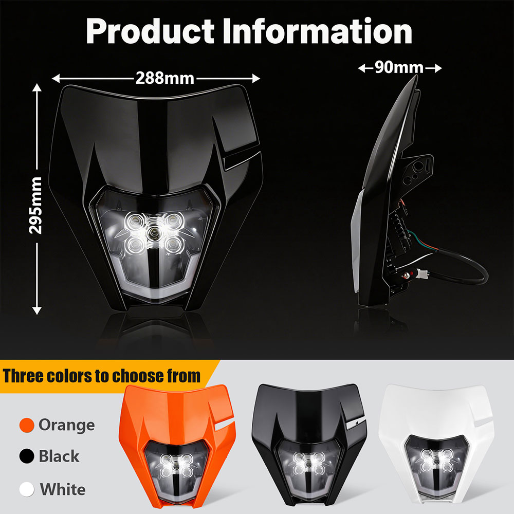 5 LED Headlight Headlamp Lamp  - Universal Motorcycle Led Headlight Projector review and price