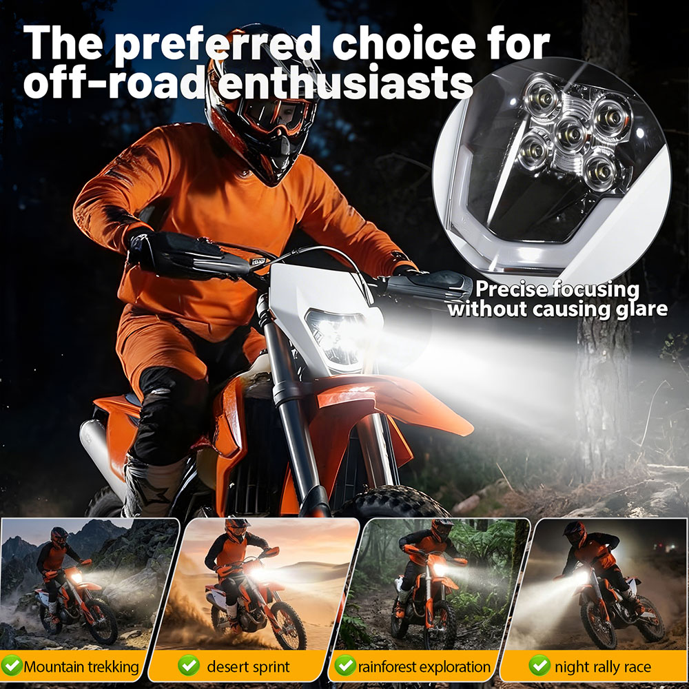 5 LED Headlight Headlamp Lamp  - Universal Motorcycle Led Headlight Projector review and price