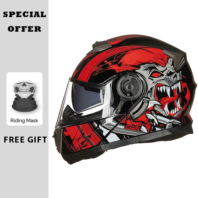 Motorcycle Helmets Modular Fli - Modular Flip Up Motorcycle Helmet Dot Approved review and price