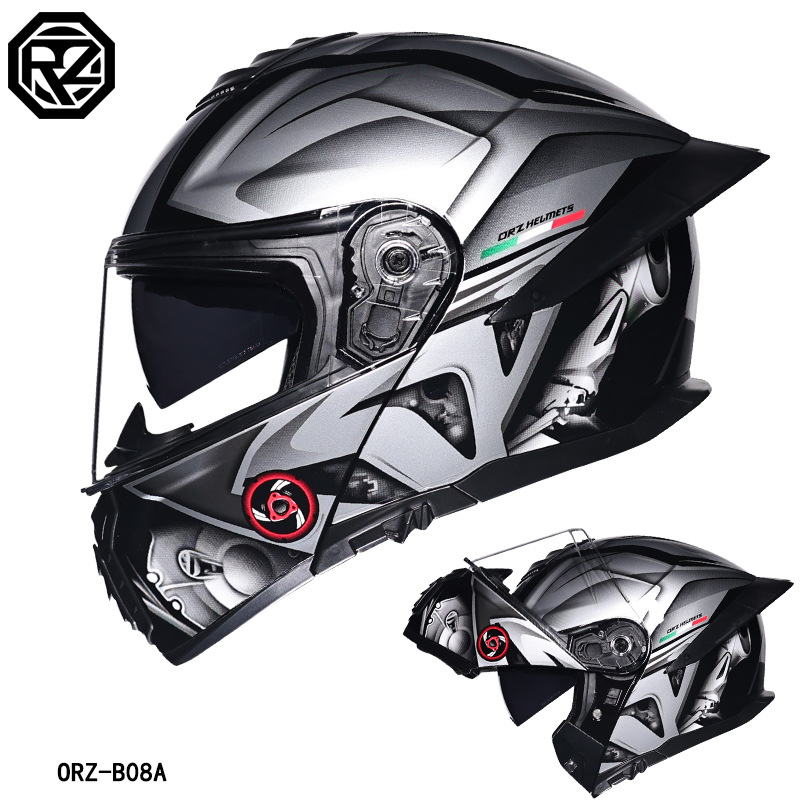 ORZ Motorcycle Helmet Dual Vis - Modular Flip Up Motorcycle Helmet Dot Approved review and price