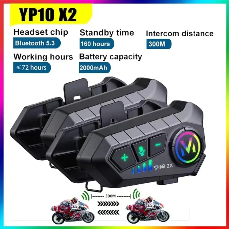 Y10 2X Bluetooth Motorcycle He - Universal Motorcycle Helmet Intercom Headset review and price