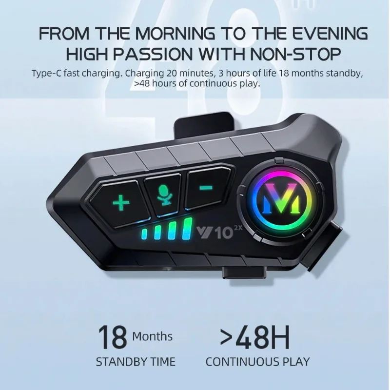 Y10 2X Bluetooth Motorcycle He - Universal Motorcycle Helmet Intercom Headset review and price