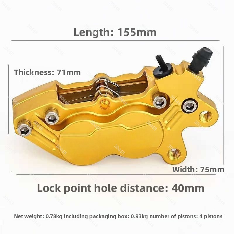 Motorcycle CNC Four-Piston Bra - Scooter Parts review and price