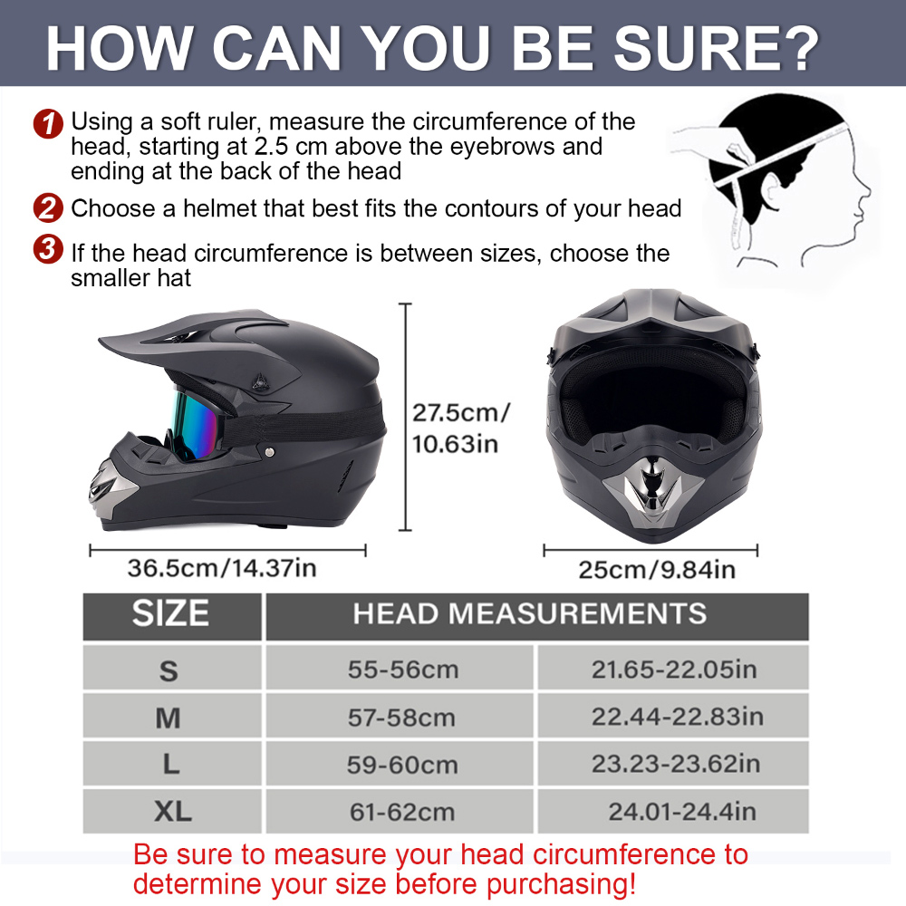 Off‑Road Motorcycle Helmet Fou - Off Road Motocross Helmet Goggles Set review and price