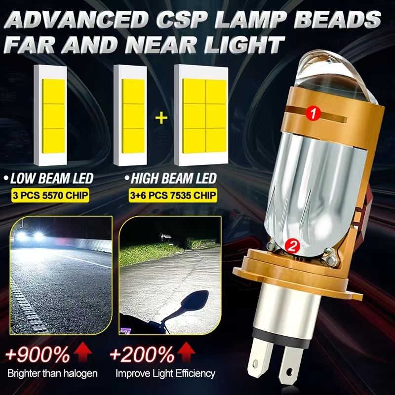 CAMOTO Bi LED Lens Projector H - Universal Motorcycle Led Headlight Projector review and price