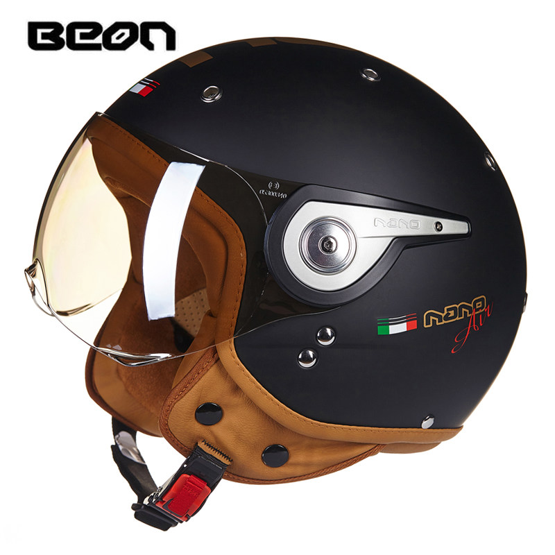 BEON B-110 Motorcycle Helmet b - Vintage Open Face Retro Helmet review and price