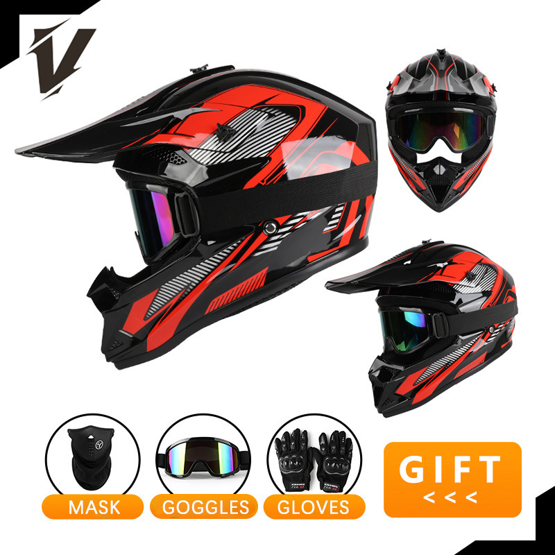 Off Road Motorcycle Helmet Set - Off Road Motocross Helmet Goggles Set review and price