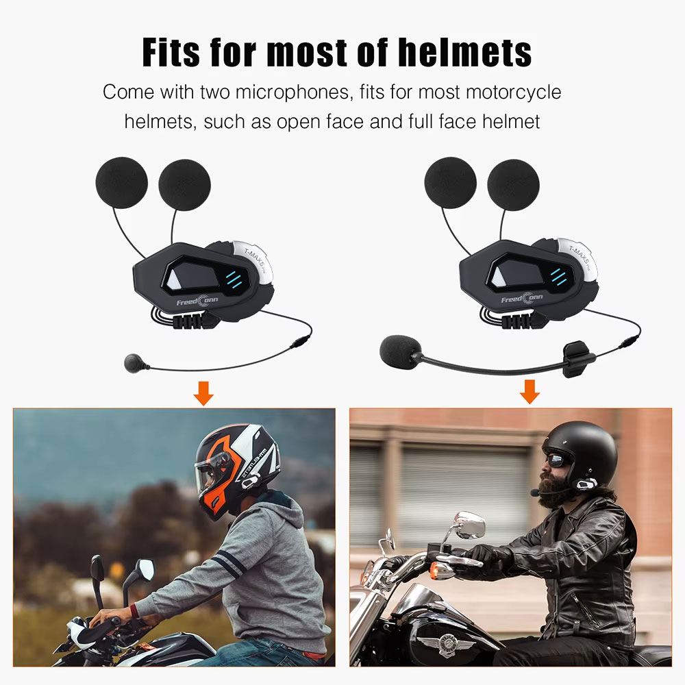 FreedConn T MAX S PRO Motorcyc - Universal Motorcycle Helmet Intercom Headset review and price