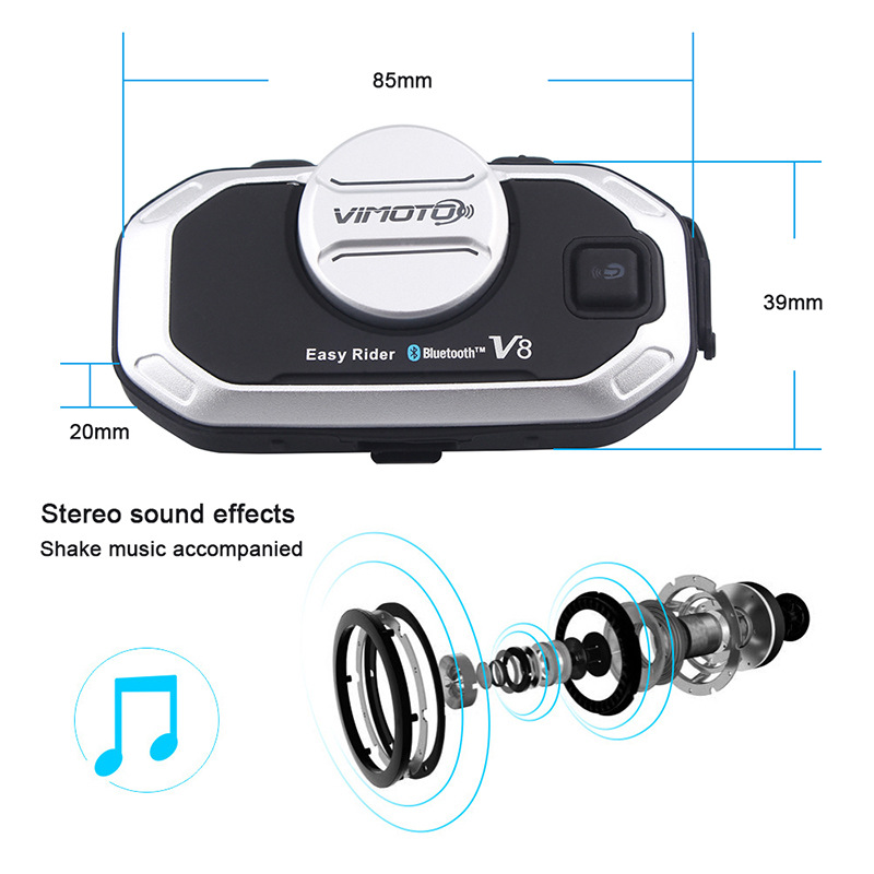 Vimoto V8 Motorcycle Helmet He - Full Face Motorcycle Helmet With Bluetooth review and price