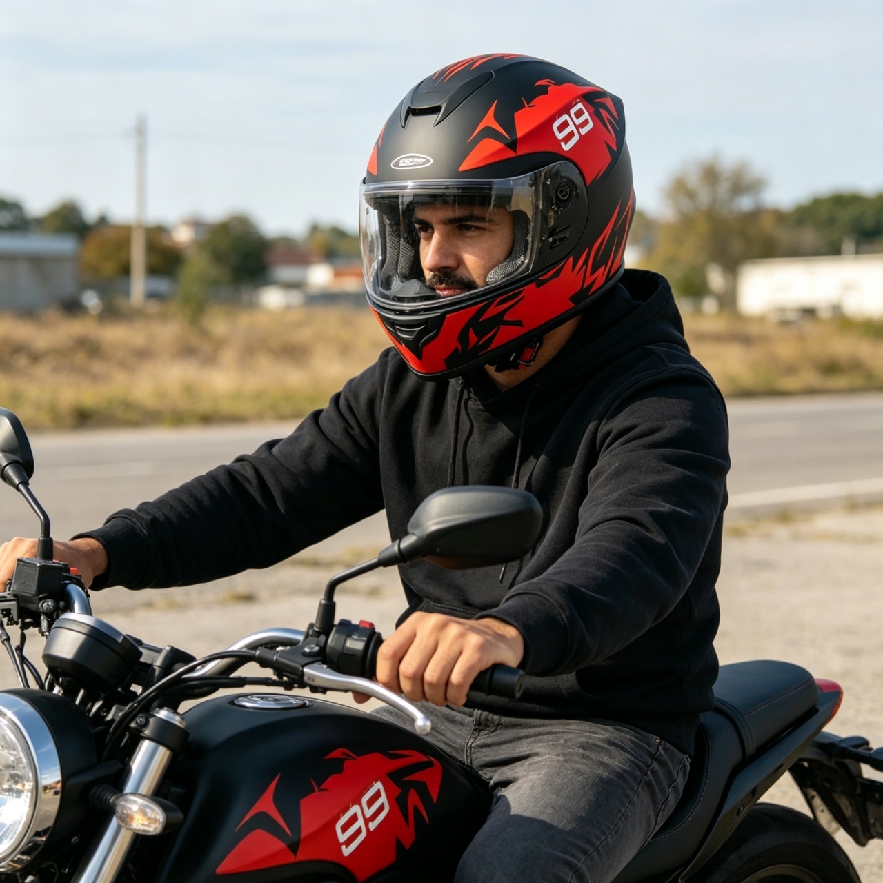 Men's Full Face Motorcycle Hel - Dual Visor Motorcycle Racing Helmet review and price