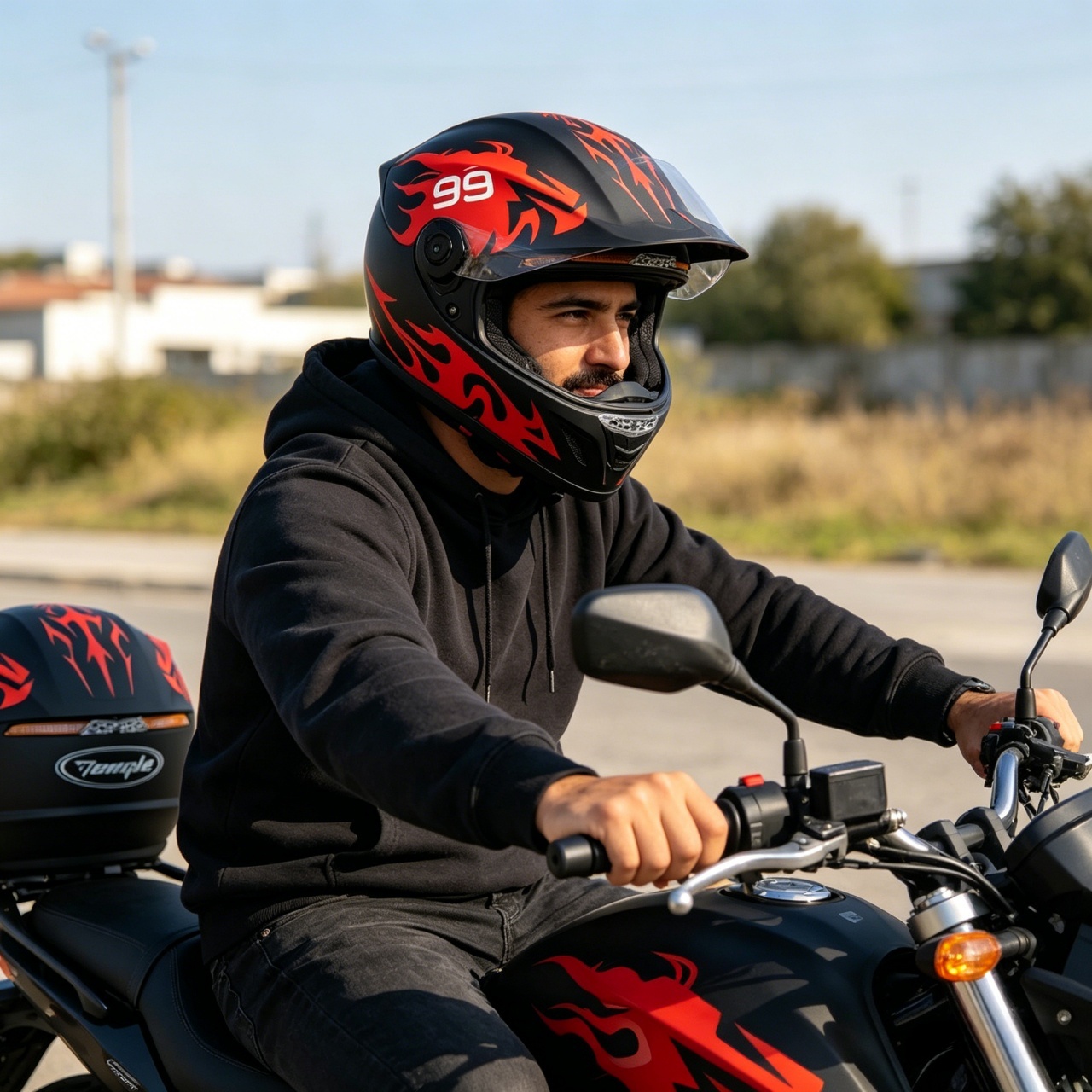 Men's Full Face Motorcycle Hel - Dual Visor Motorcycle Racing Helmet review and price