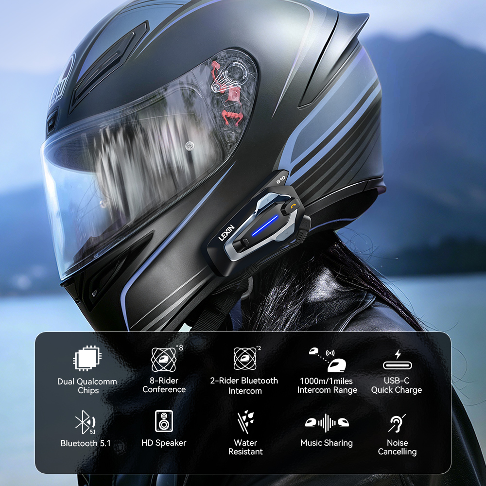 NEW-LEXIN G10 Motorcycle Helme - Full Face Motorcycle Helmet With Bluetooth review and price