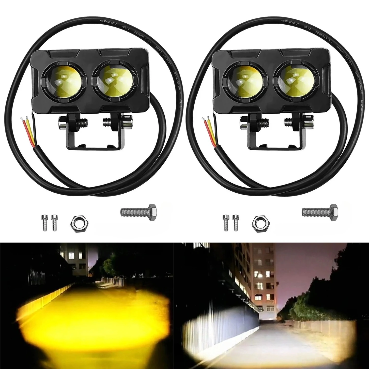 1/2PCS Motorcycle LED Fog Ligh - Atv Parts review and price