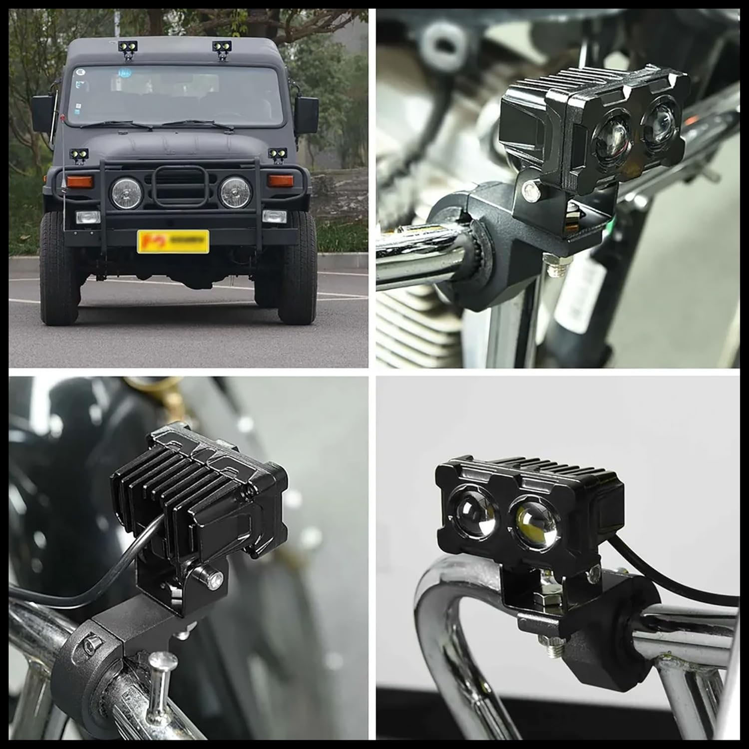 1/2PCS Motorcycle LED Fog Ligh - Atv Parts review and price