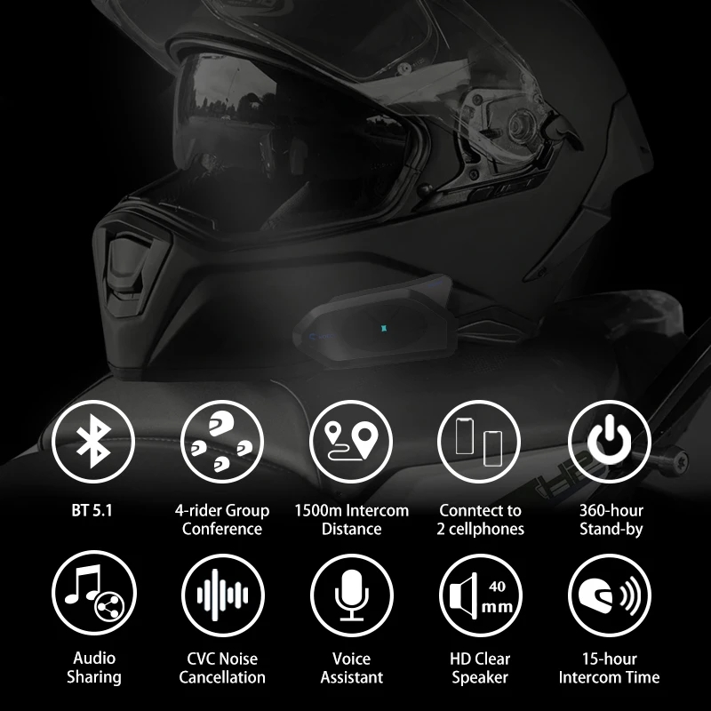 GOCOM4 Motorcycle Bluetooth In - Universal Motorcycle Helmet Intercom Headset review and price