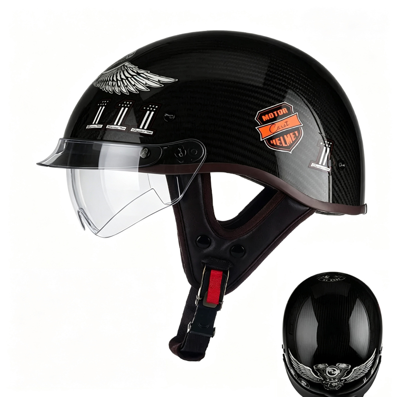 Carbon Fiber Motorcycle Half H - Carbon Fiber Lightweight Motorcycle Helmet review and price