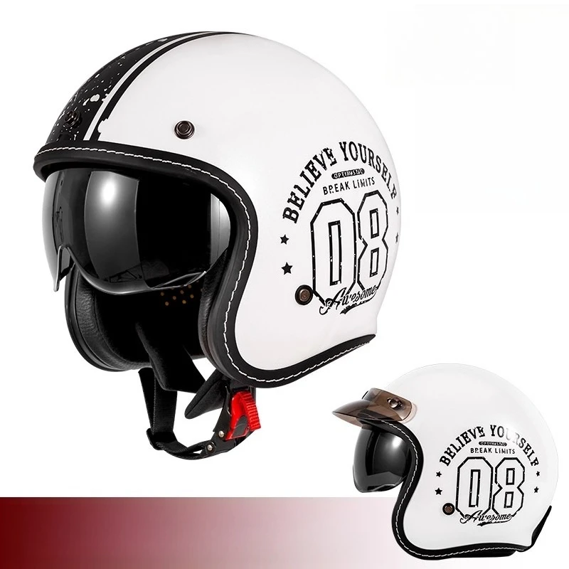 HOT Open Face Motorcycle Helme - Vintage Open Face Retro Helmet review and price
